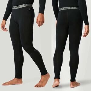 2-pack Free Country Men’s Microtech Heat Warm Themal Pant Leggings, Size Small